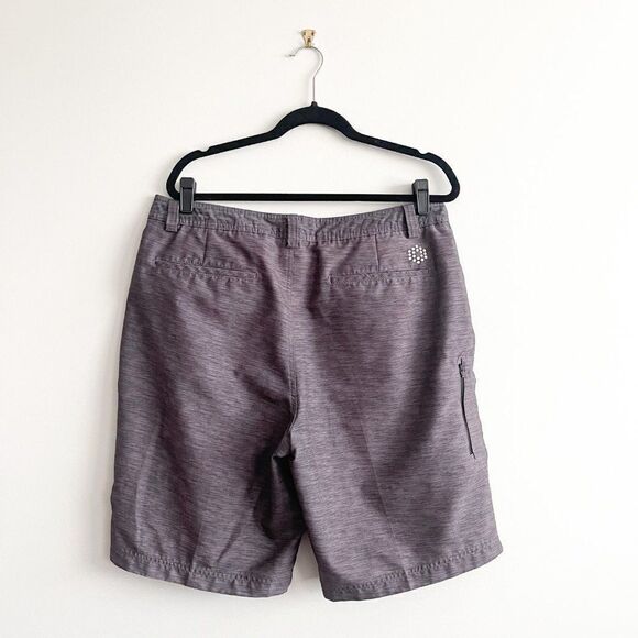 Puma Sport Style Shorts Flat Front Gray Black Hybrid Men's Size 36 - Picture 2 of 11